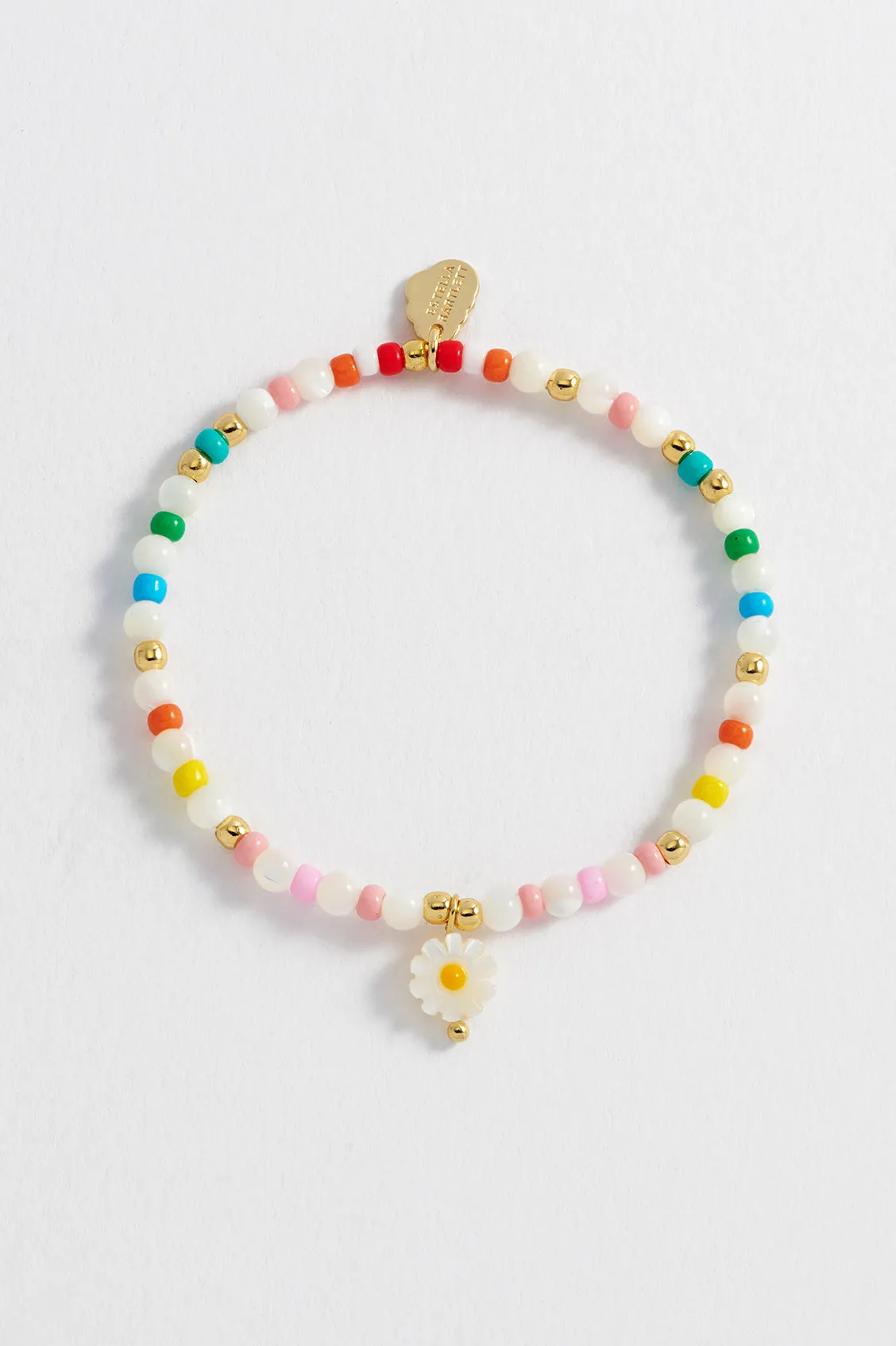 Multi Gemstone Shell Flower Bracelet