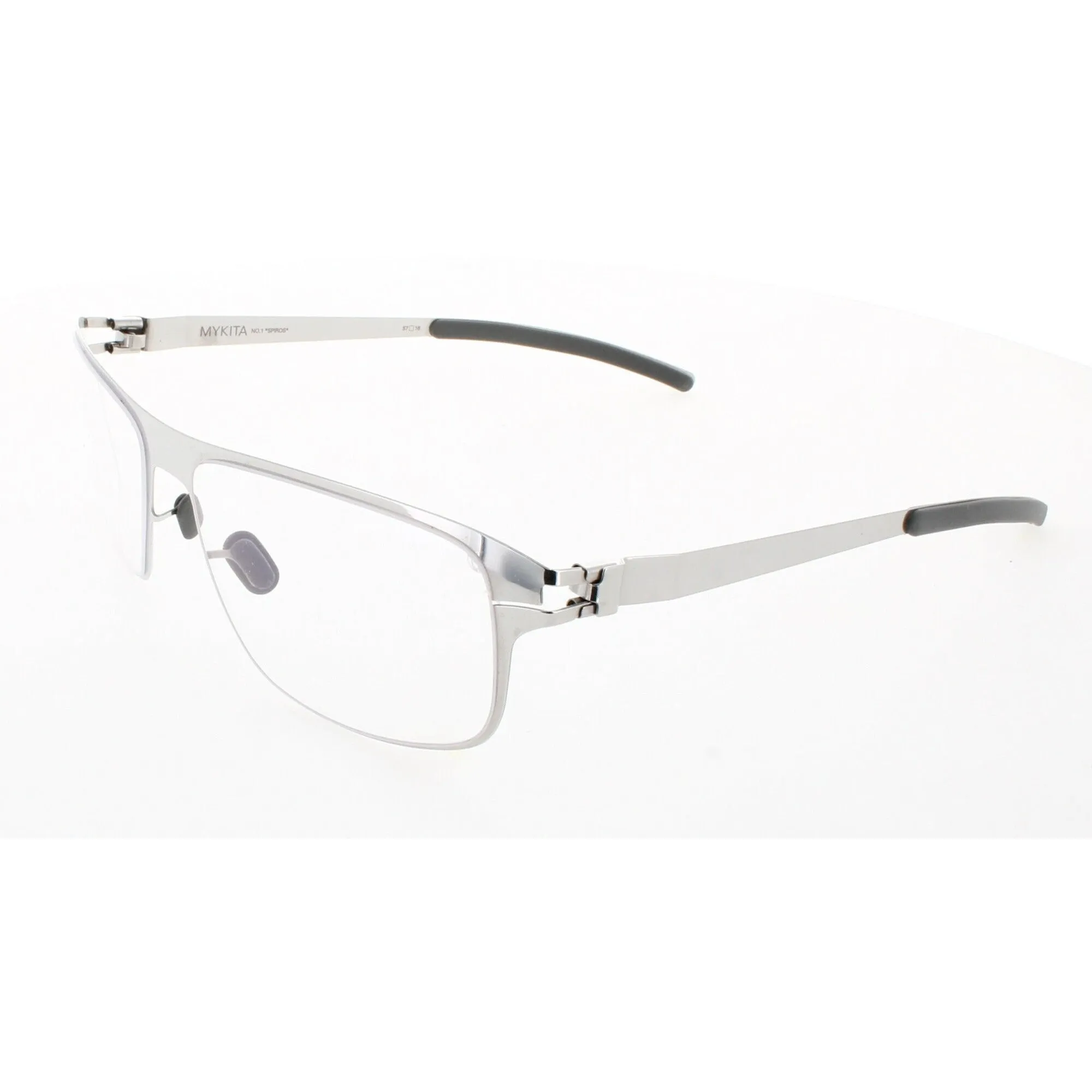 Mykita Unisex Eyeglasses - Shiny Silver Metal Frame | NO1-SPIROS-SHINYSILVER COL 051