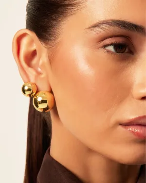 NINA EARRINGS 2 PACK - GOLD PLATED 18K