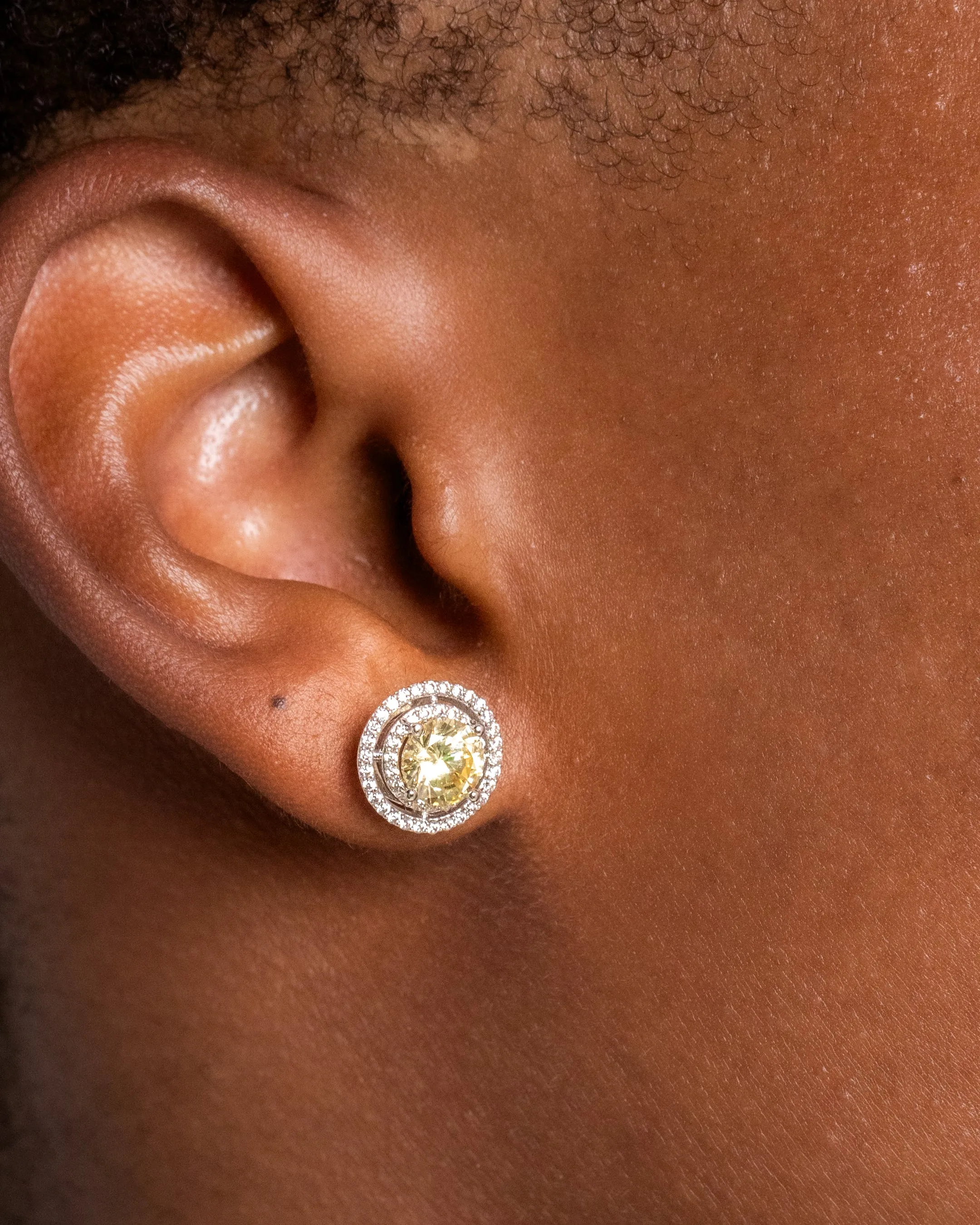 NXS Anthrope Earrings Citrine/Iced White