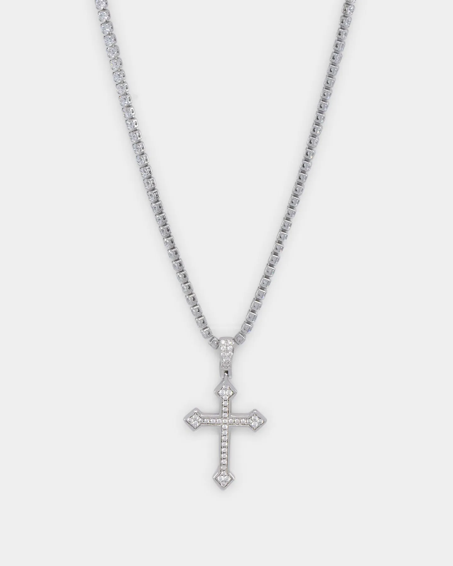NXS Crusaders Pendant Iced White Gold