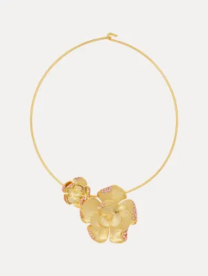 Pavé Rose Pendant Choker