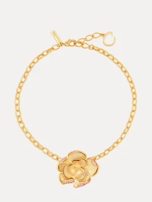 Pavé Rose Pendant Necklace
