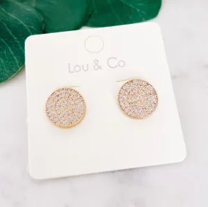 Pave Circle Studs