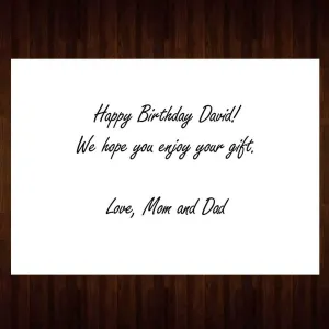 Personalized Gift Message