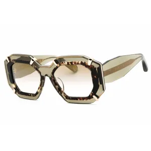 Philipp Plein Women's Sunglasses - Gloss Transparent Green Full Rim | SPP098V G61G