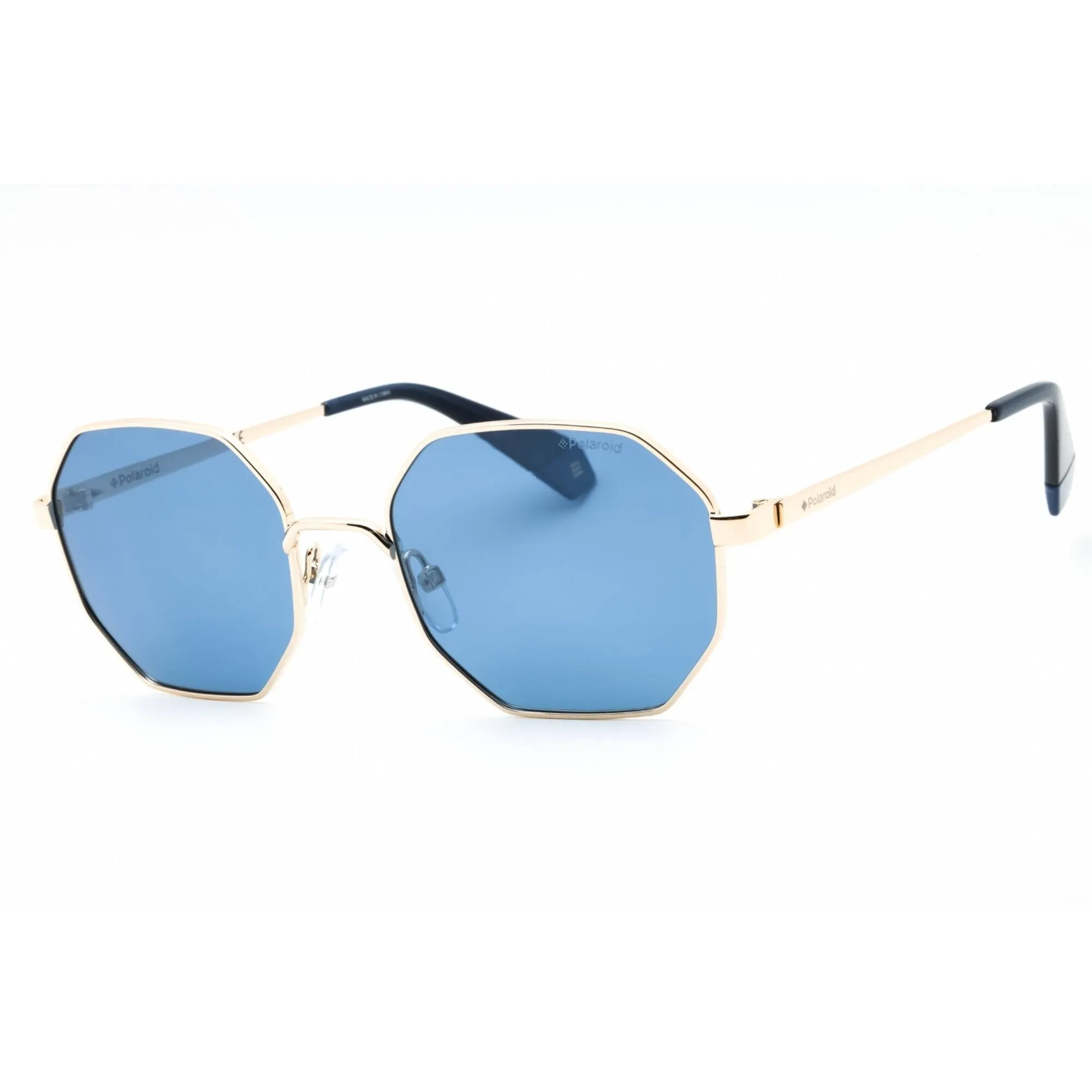 Polaroid Core Unisex Sunglasses - Gold Blue Metal Geometric Frame | PLD 6067/S 0LKS XN