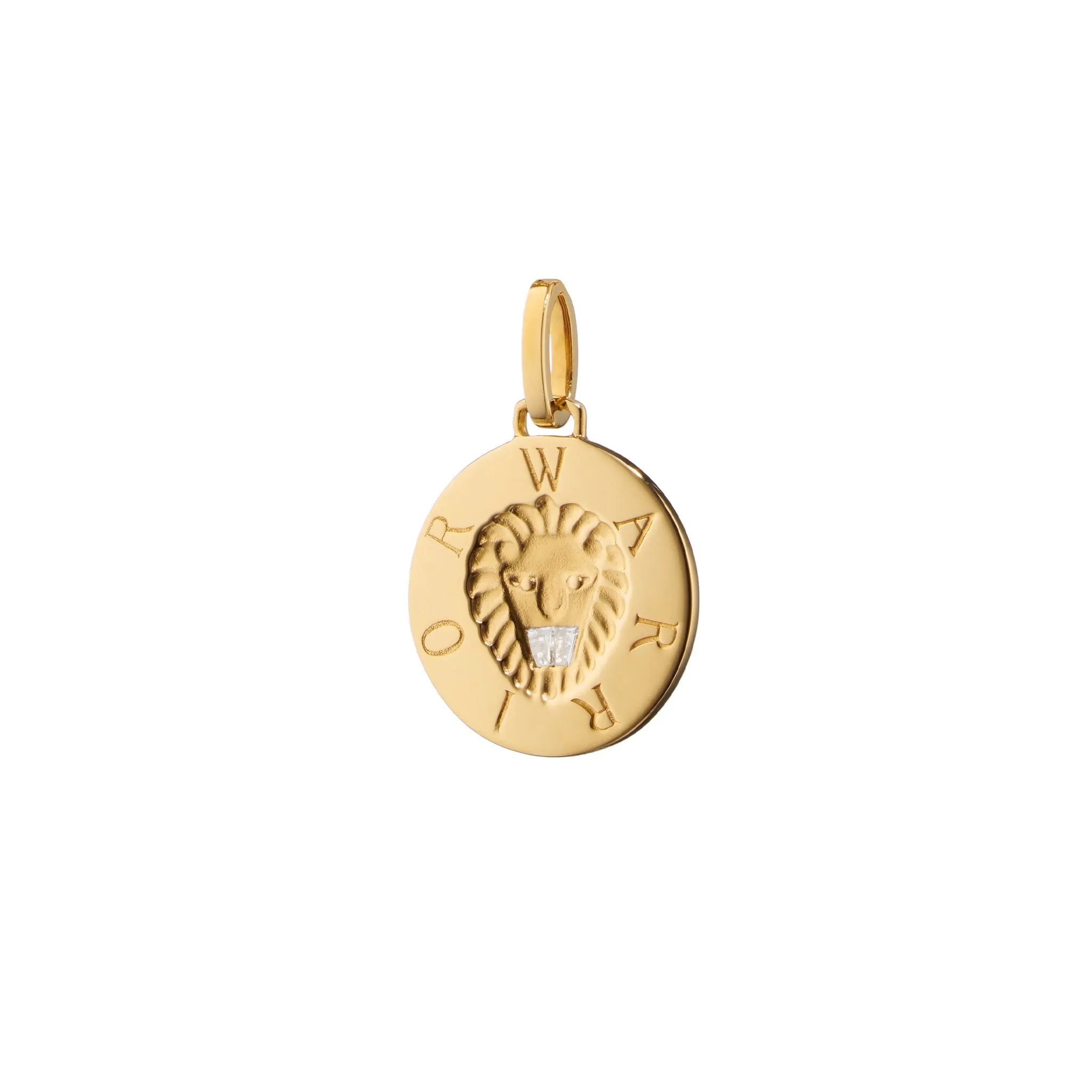 "Warrior" Lion 18K Gold Intaglio Charm