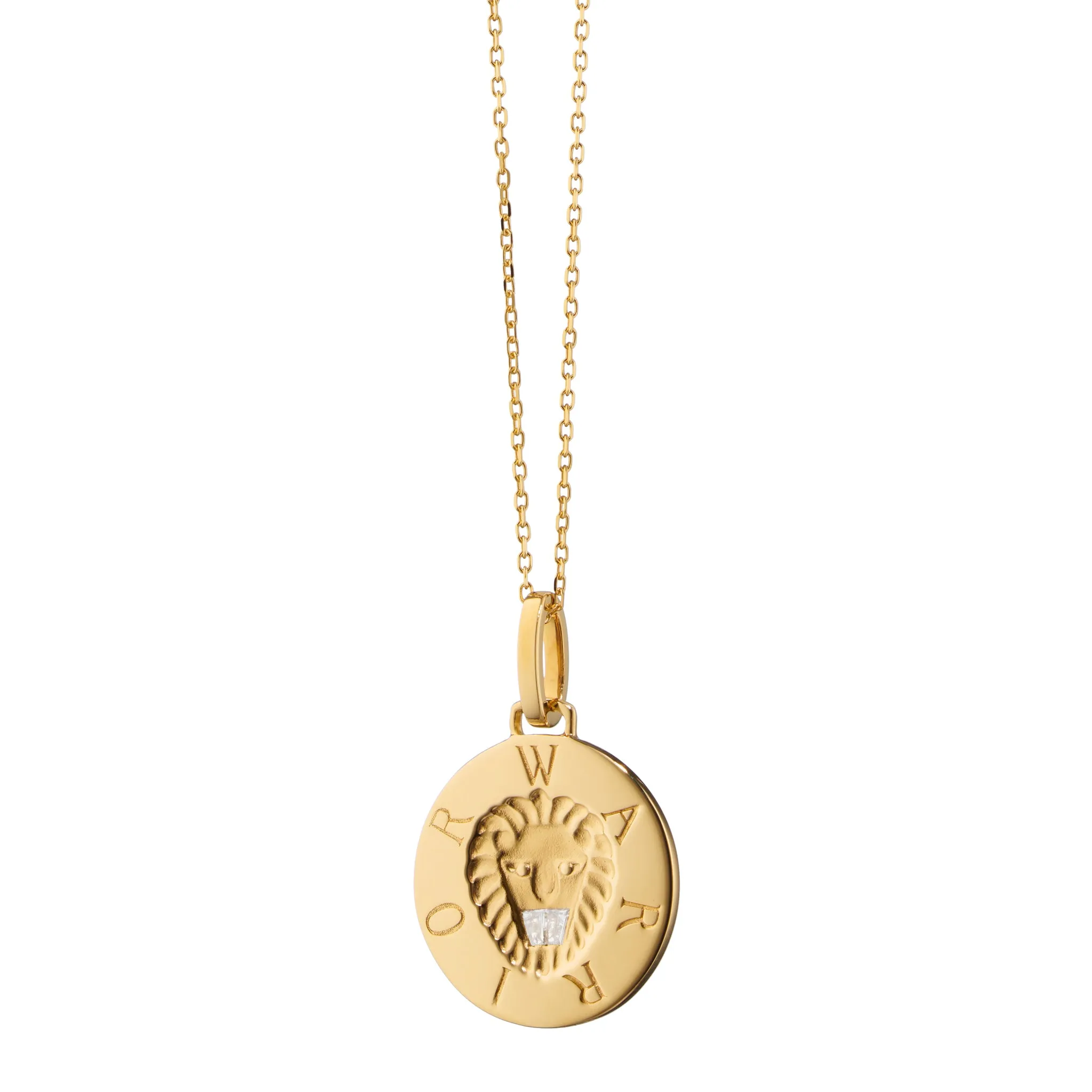 "Warrior" Lion 18K Gold Intaglio Charm