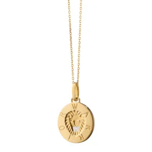 "Warrior" Lion 18K Gold Intaglio Charm