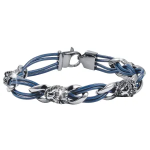 Roaring Steel Leather Bracelet