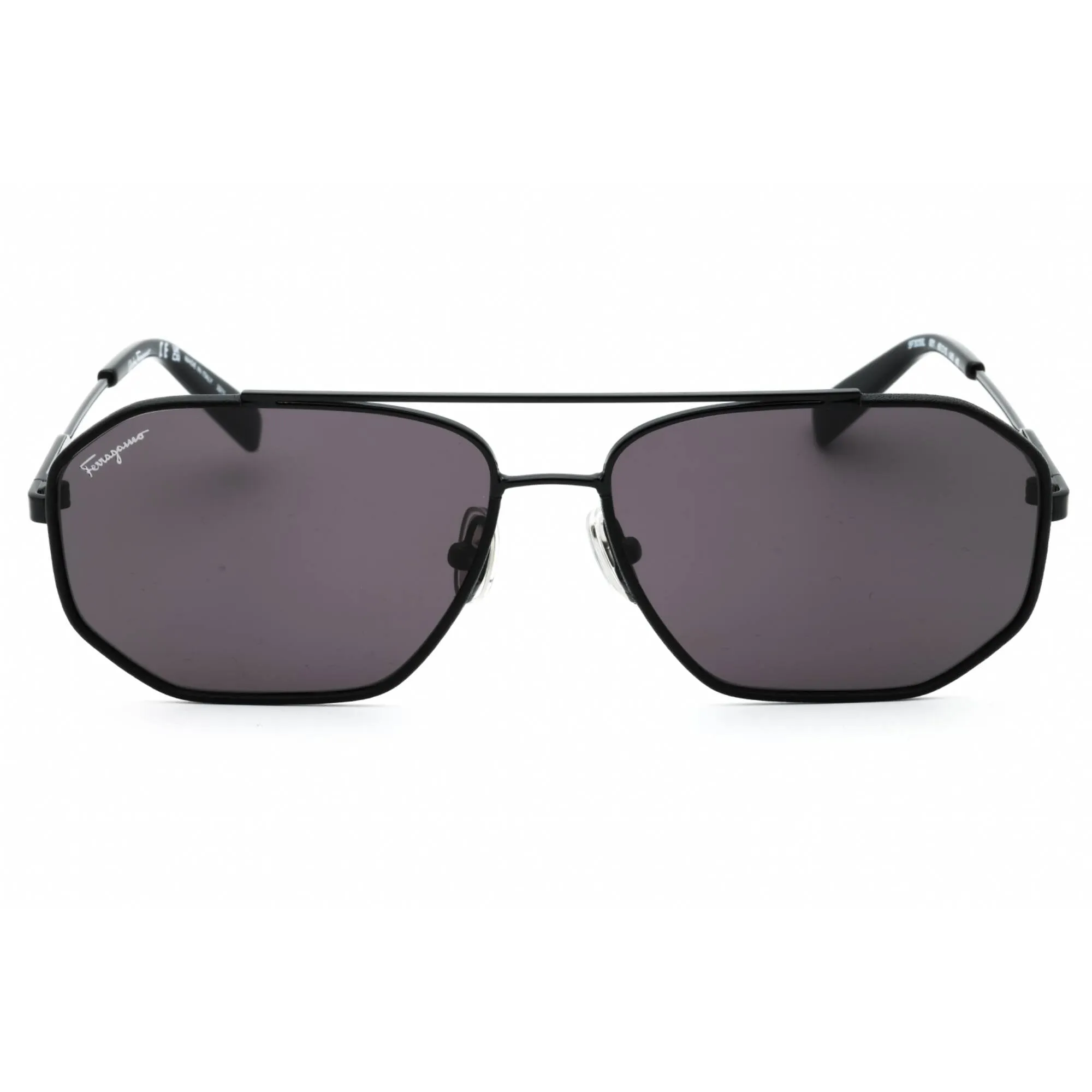 Salvatore Ferragamo Men's Sunglasses - Black Geometric Full Rim Frame | SF303SL 001