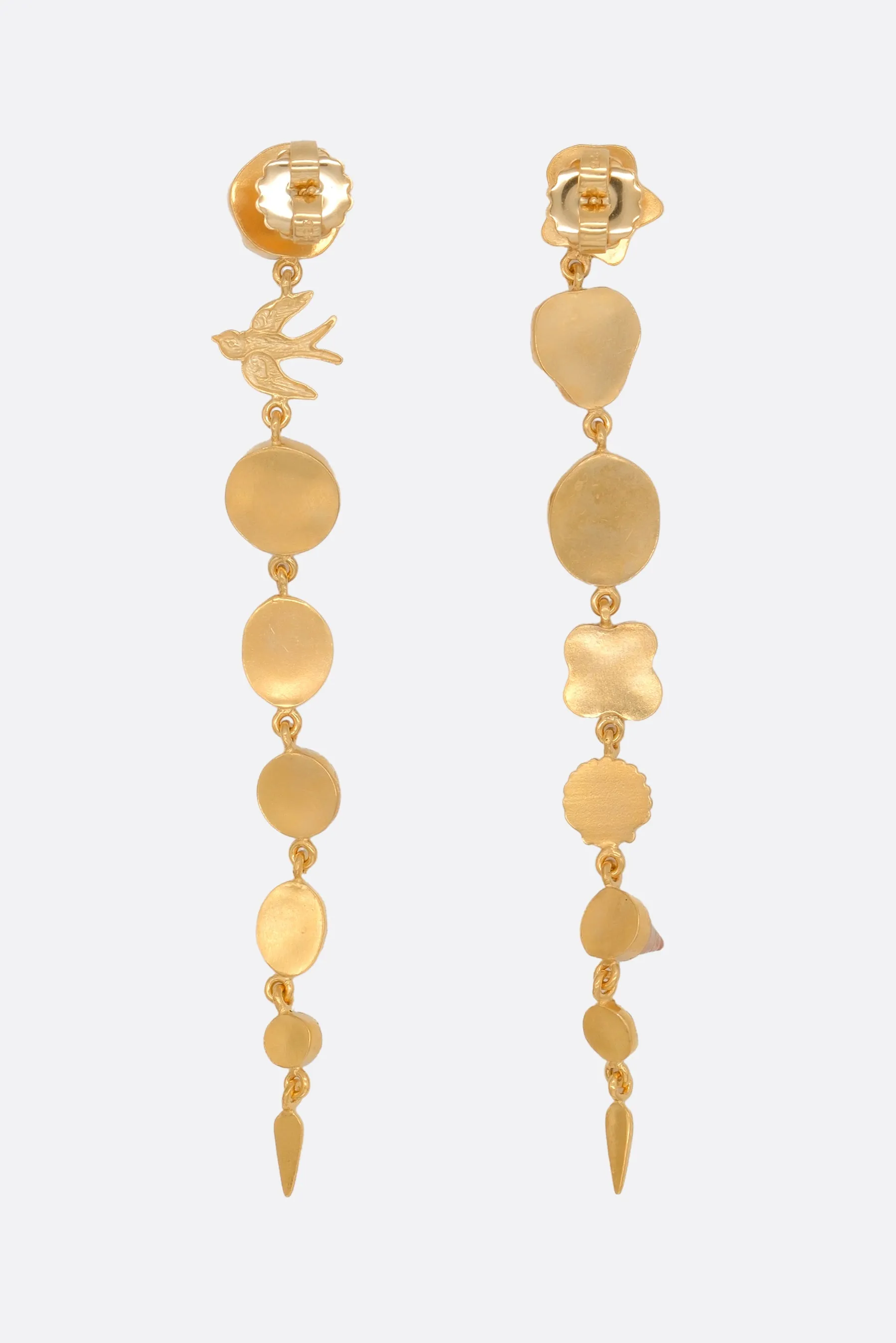 Seven Charm Victorian drop earrings