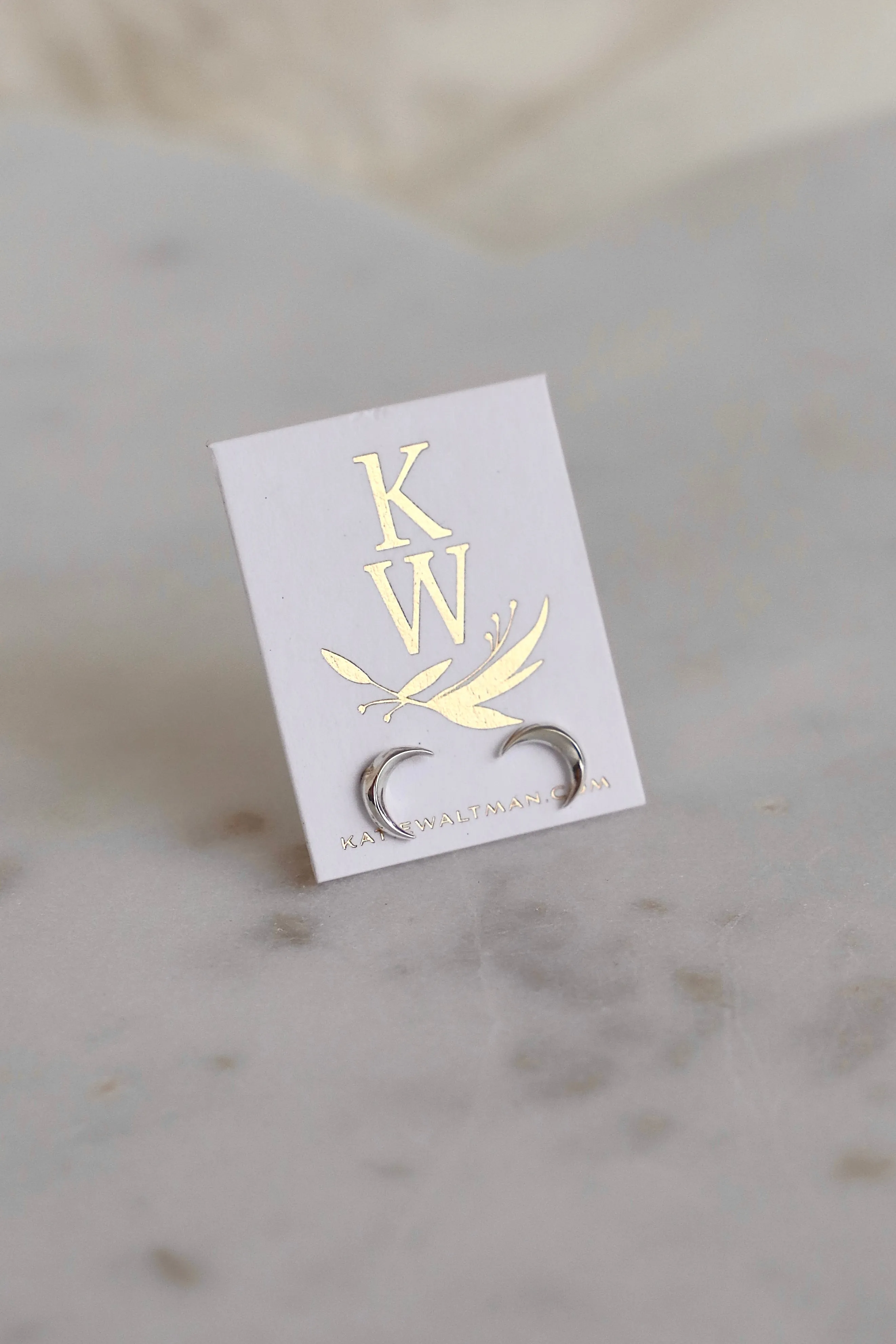 SILVER CRESCENT STUDS