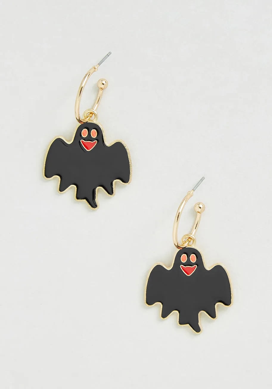 Spooky Specters Hoop Earrings