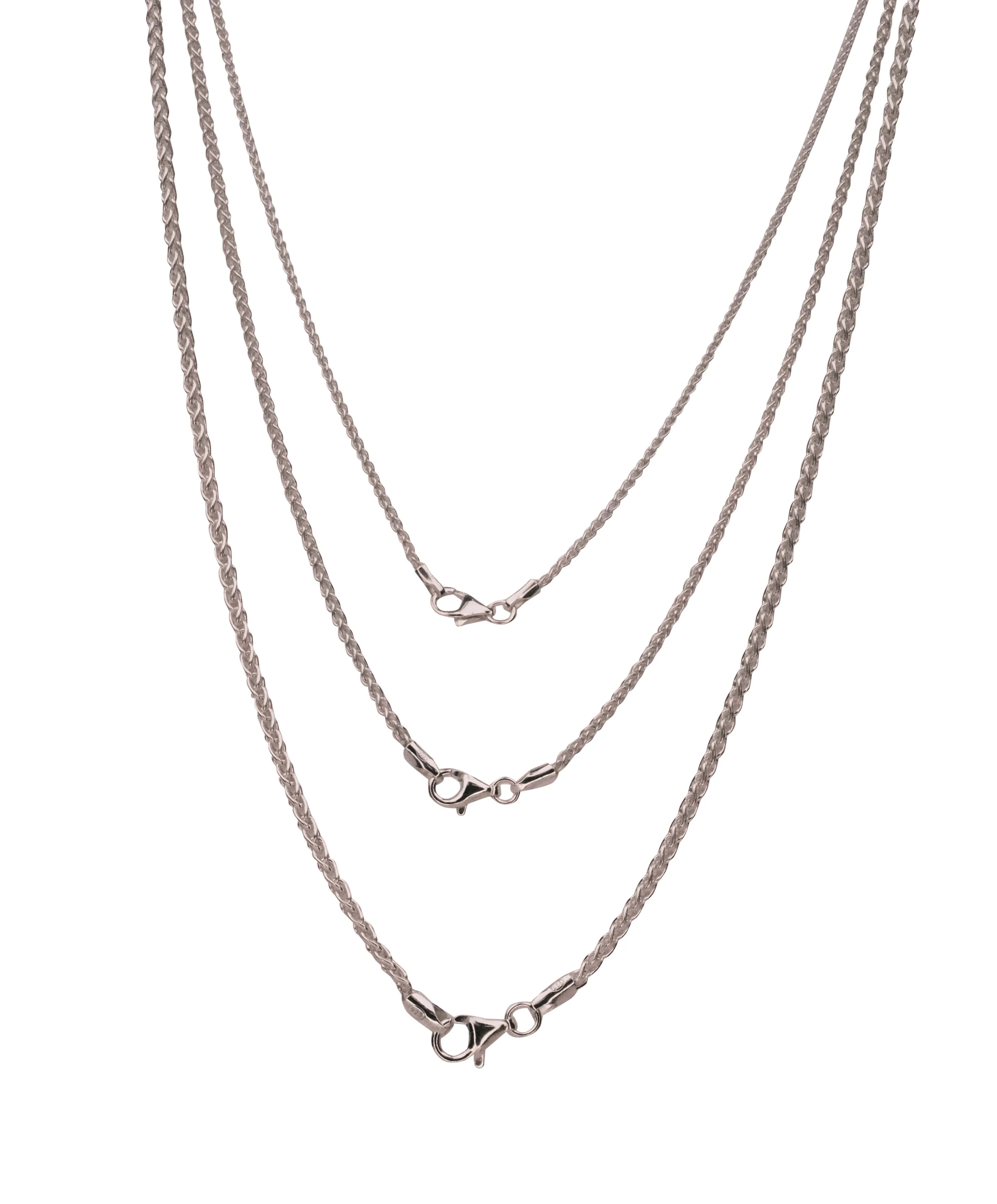 Sterling Silver Spiga Wheat Link Chain