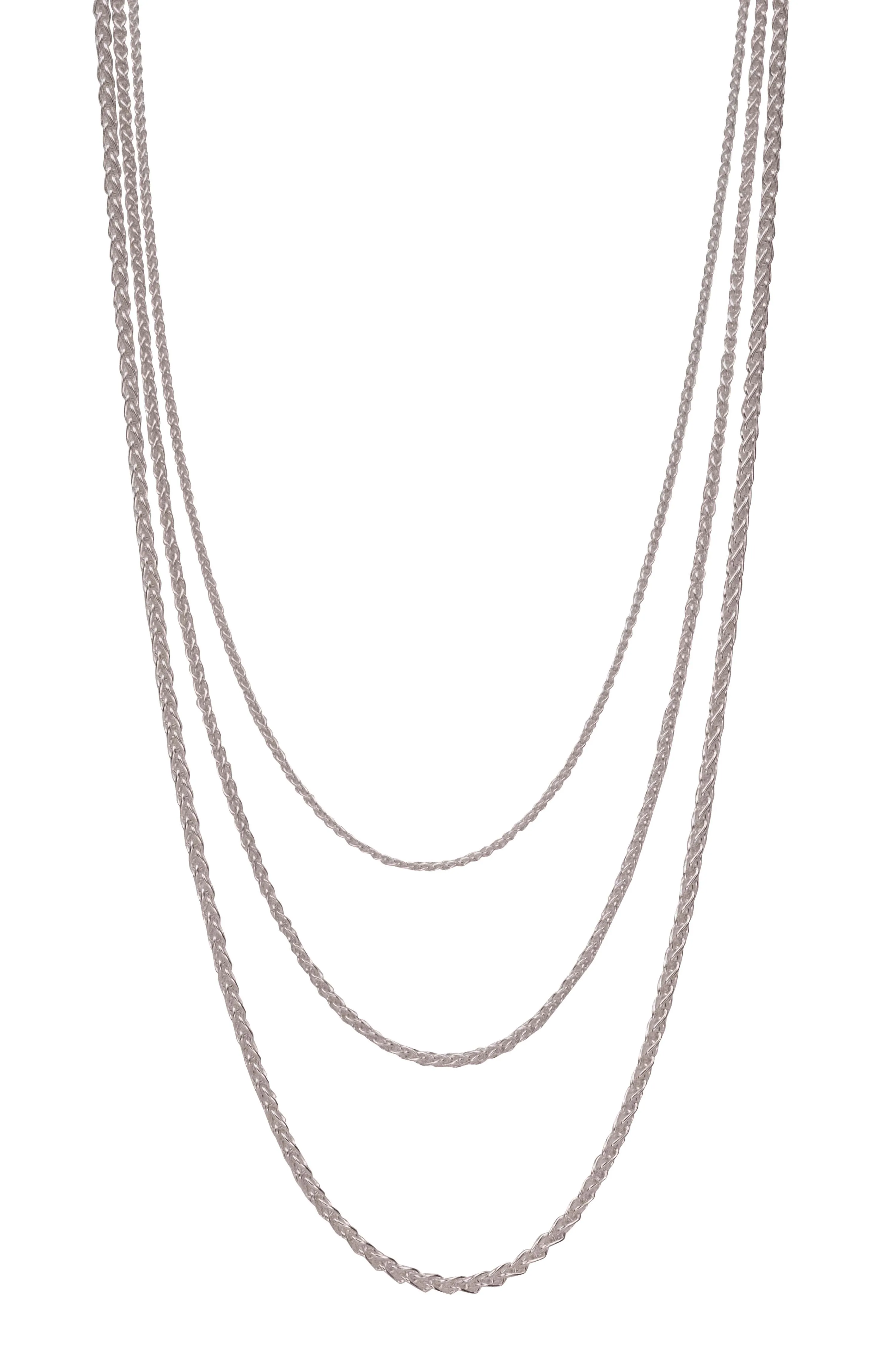Sterling Silver Spiga Wheat Link Chain