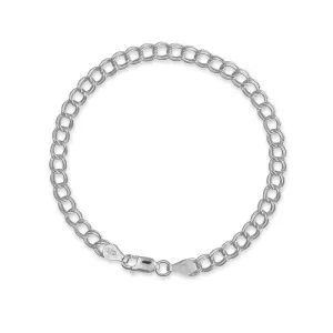 Sterling Silver Twin Charm Bracelet, 9"