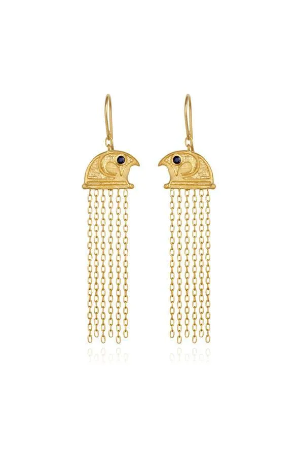 Temple Of The Sun Falcon Earrings