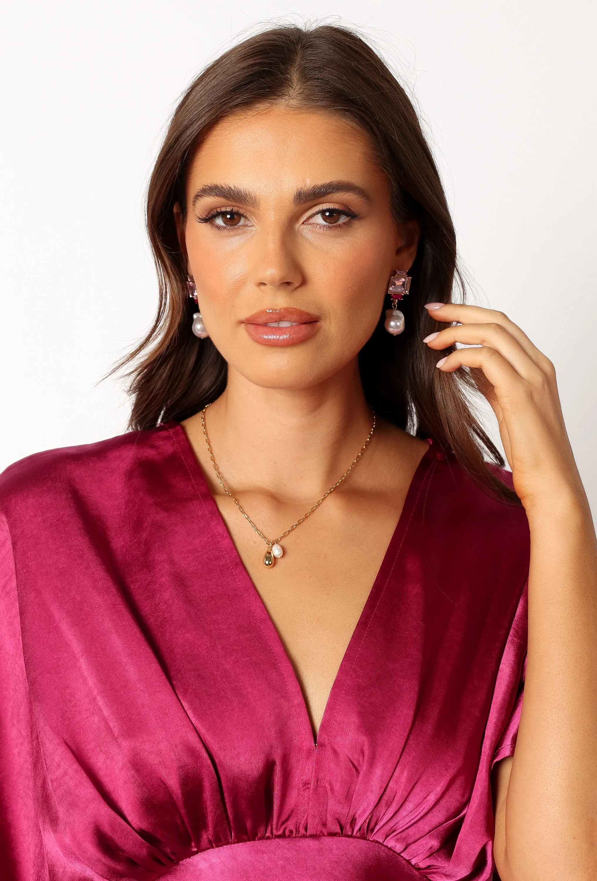 Timms Earrings - Pearl Pink
