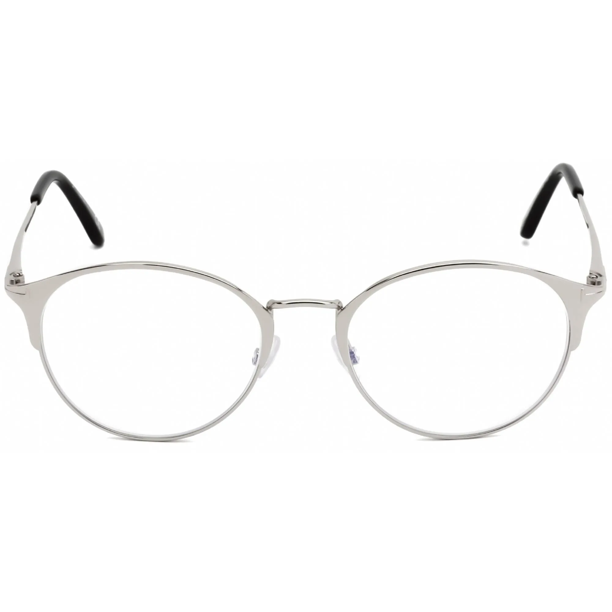 Tom Ford Men's Eyeglasses - Full Rim Shiny Palladium Round Shape Frame | FT5541-B 016