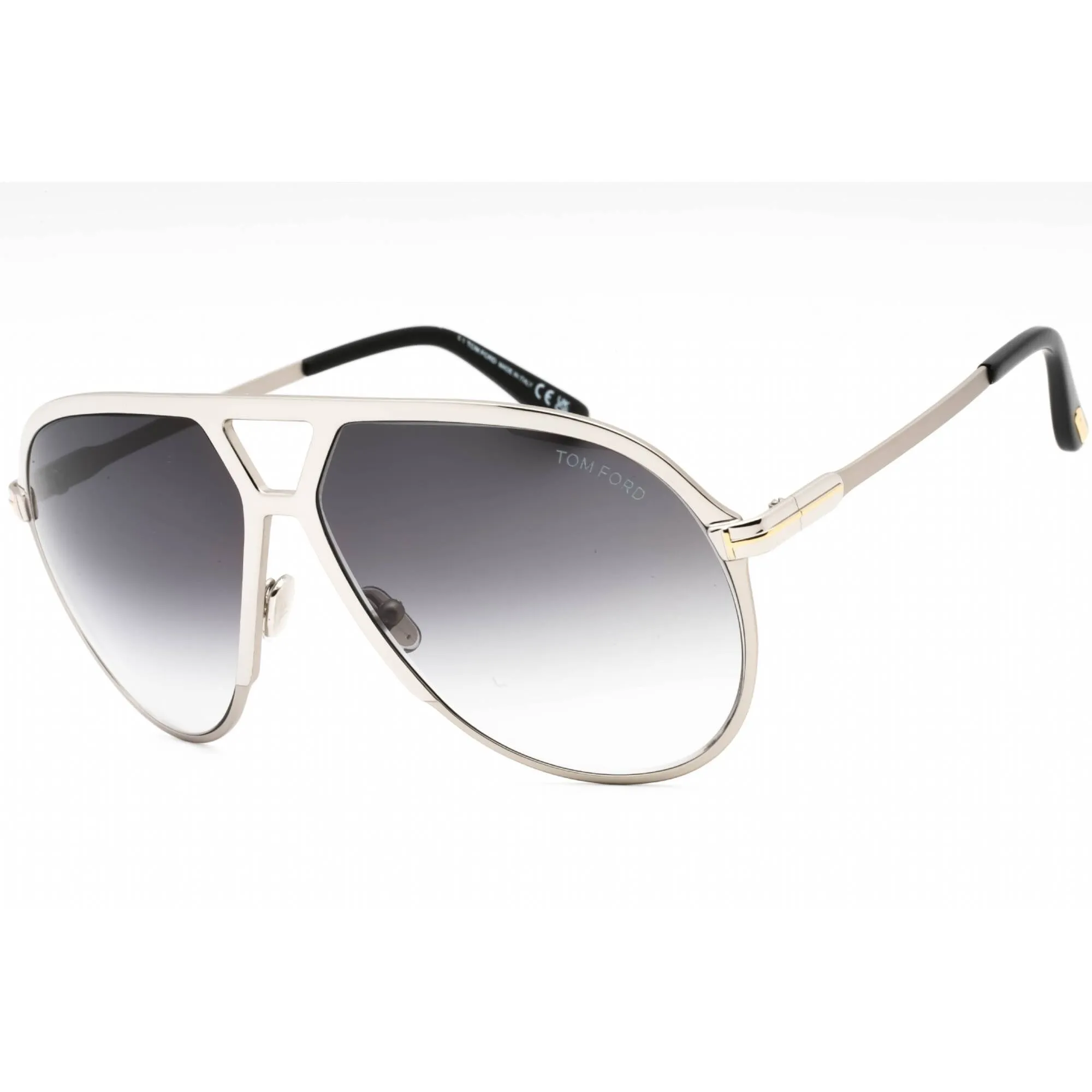 Tom Ford Men's Sunglasses - Shiny Palladium Metal Aviator Full Rim Frame | FT1060 16B