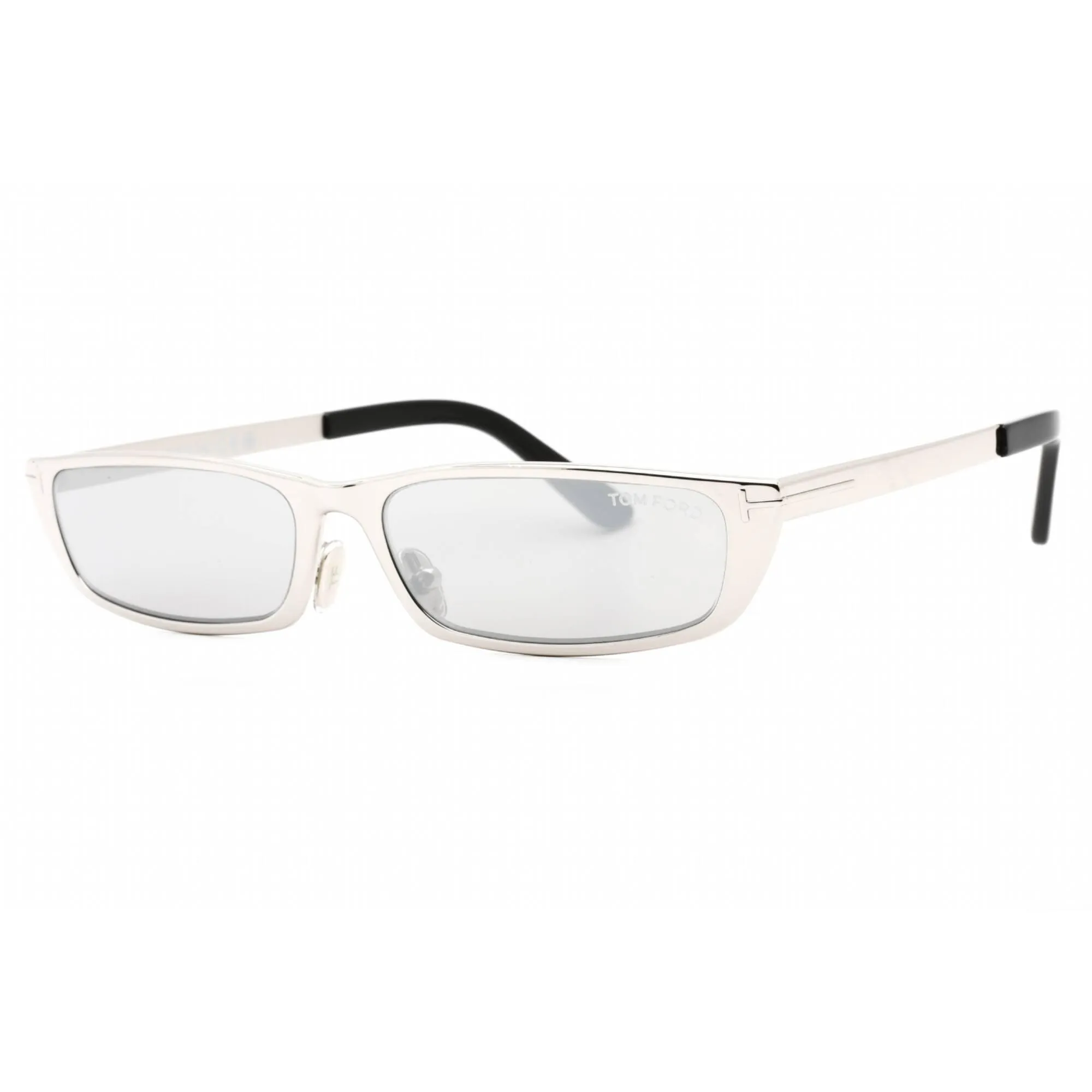 Tom Ford Unisex Sunglasses - Full Rim Shiny Palladium Metal Rectangular | FT1059 16C