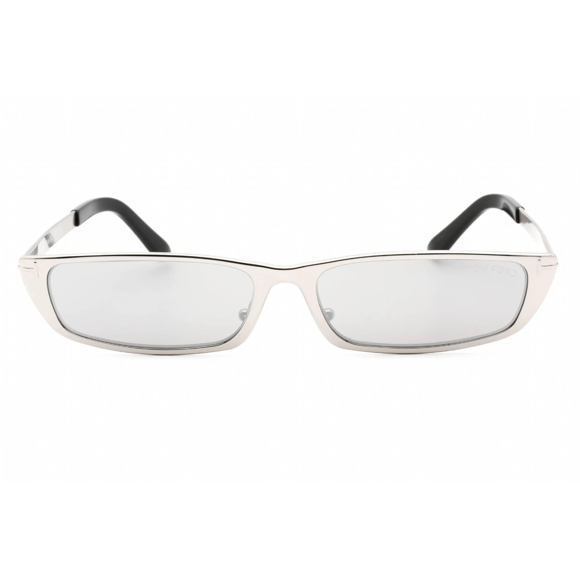 Tom Ford Unisex Sunglasses - Full Rim Shiny Palladium Metal Rectangular | FT1059 16C