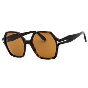 Tom Ford Women's Sunglasses - Dark Havana Acetate Geometric Shape Frame | FT1032 52E