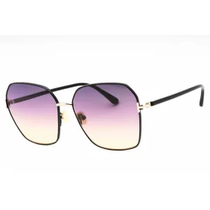 Tom Ford Women's Sunglasses - Shiny Black Geometric Frame Smoke Lens | FT0839 01B