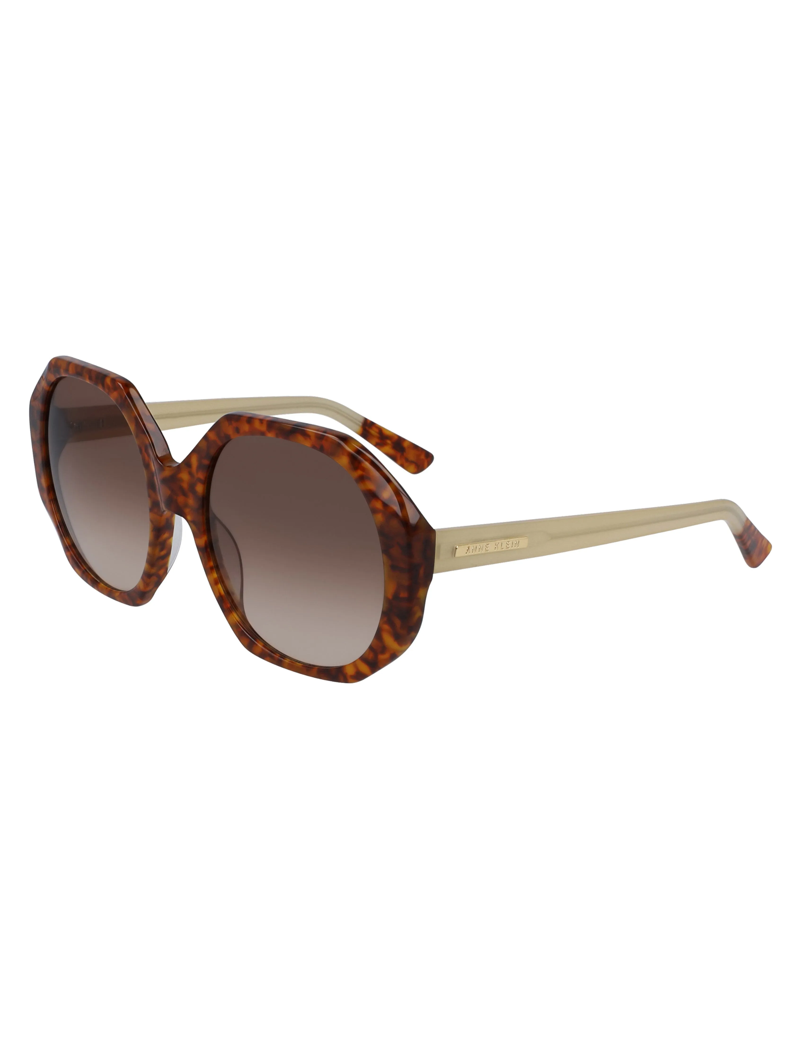 Tortoise Geometric Oversized Sunglasses