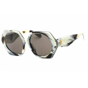 Tory Burch Women's Sunglasses - Brown Horn-Ivory Geometric Frame | 0TY7195U 194203
