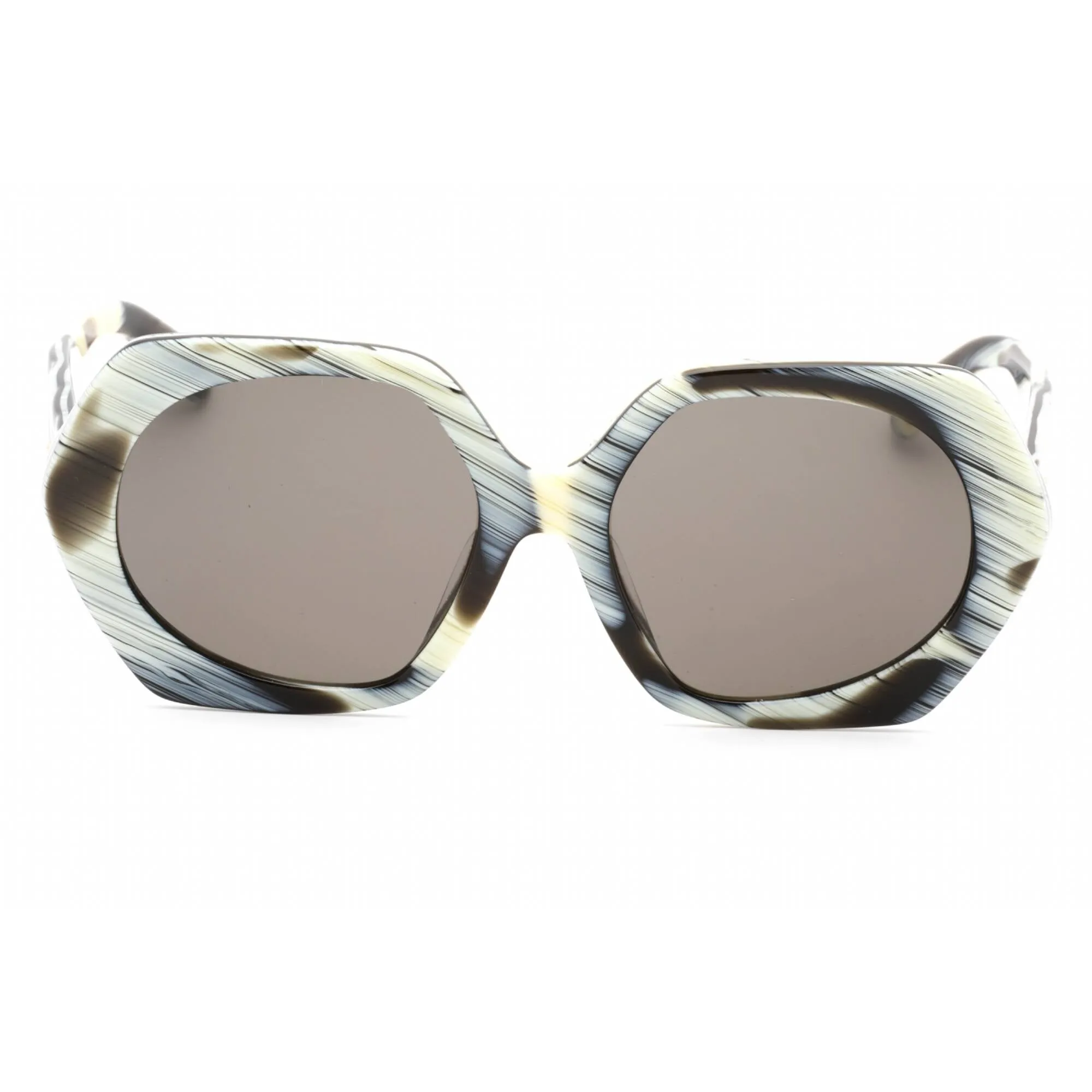 Tory Burch Women's Sunglasses - Brown Horn-Ivory Geometric Frame | 0TY7195U 194203