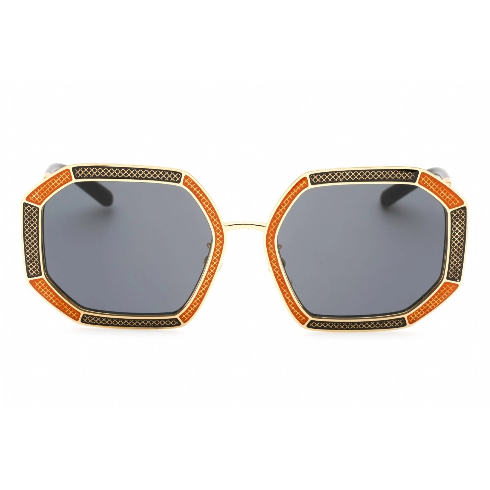 Tory Burch Women's Sunglasses - Patterned Gold Geometric Full Rim | 0TY6102 335387