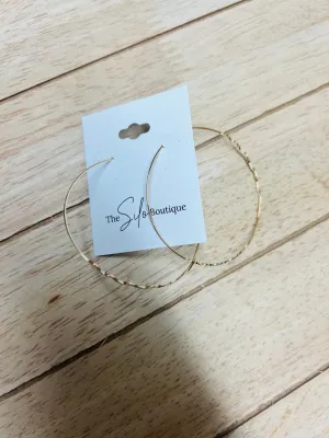 Wave Wire Hoop Earrings