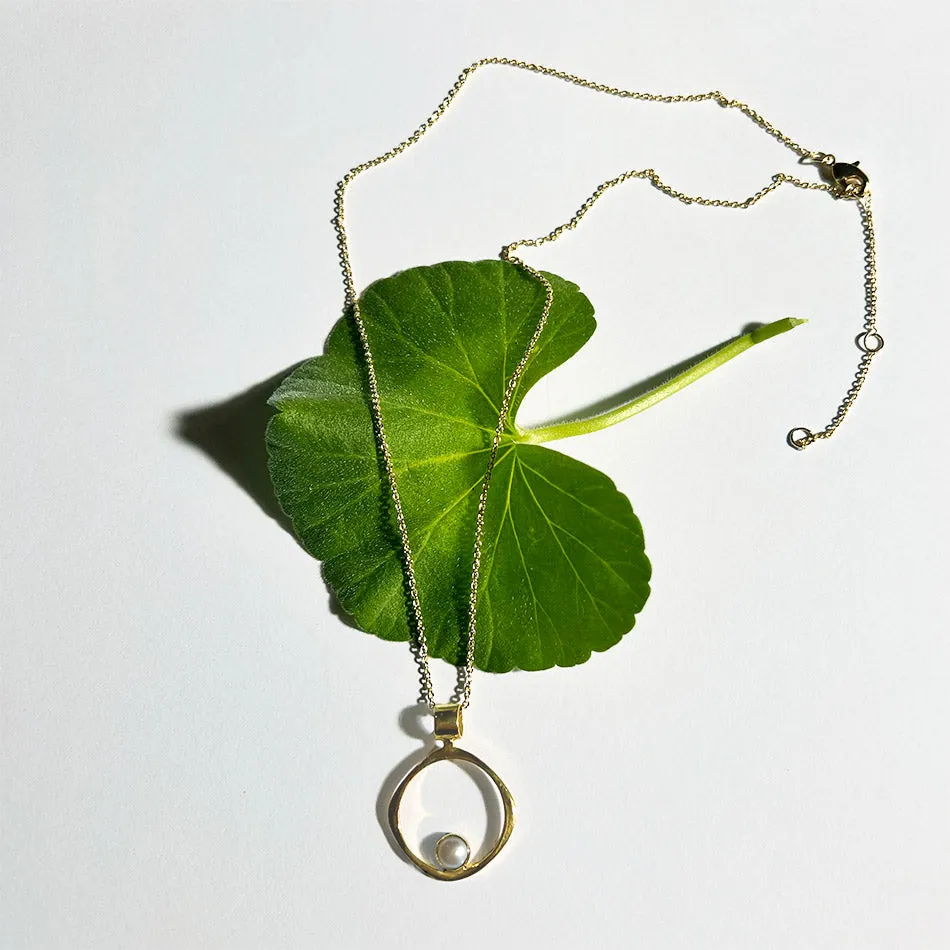 Wholeness Pearl Necklace - Brass, Indonesia