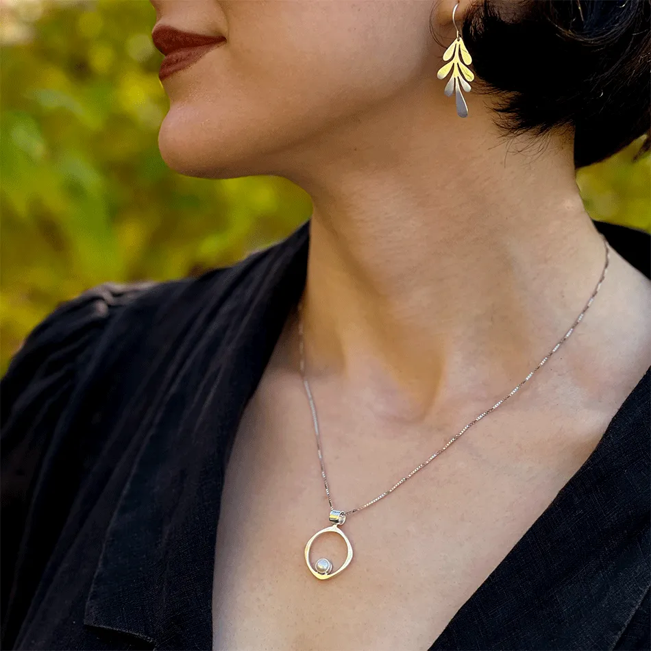 Wholeness Pearl Necklace - Brass, Indonesia