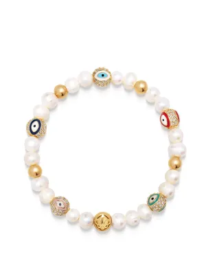 Women's Evil Eye Pearl Bracelet
