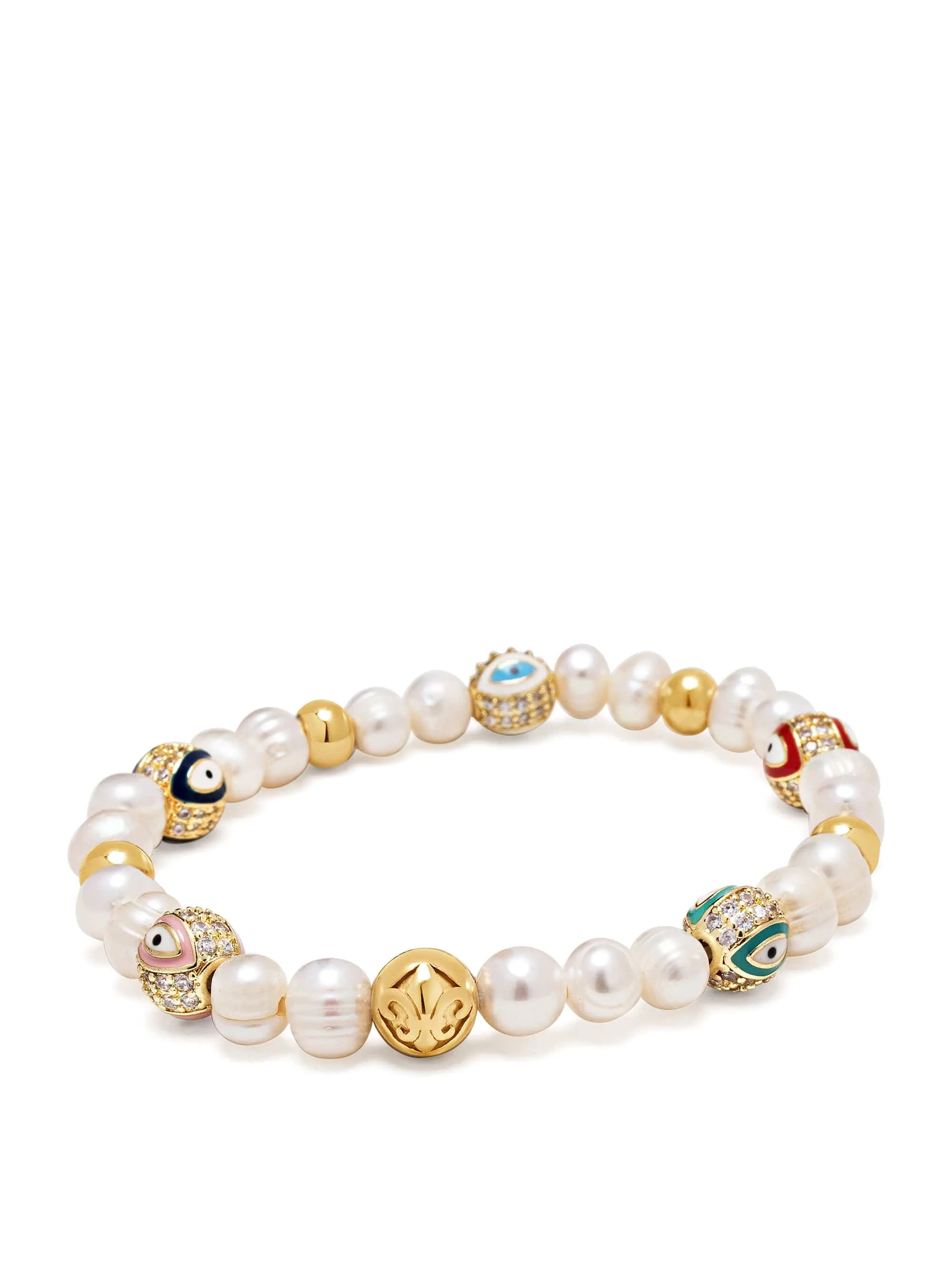 Women's Evil Eye Pearl Bracelet