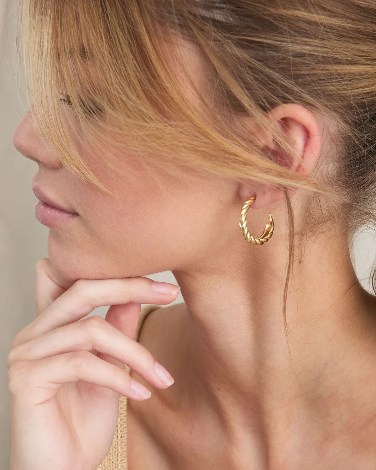 Woven Braided Hoop Earrings